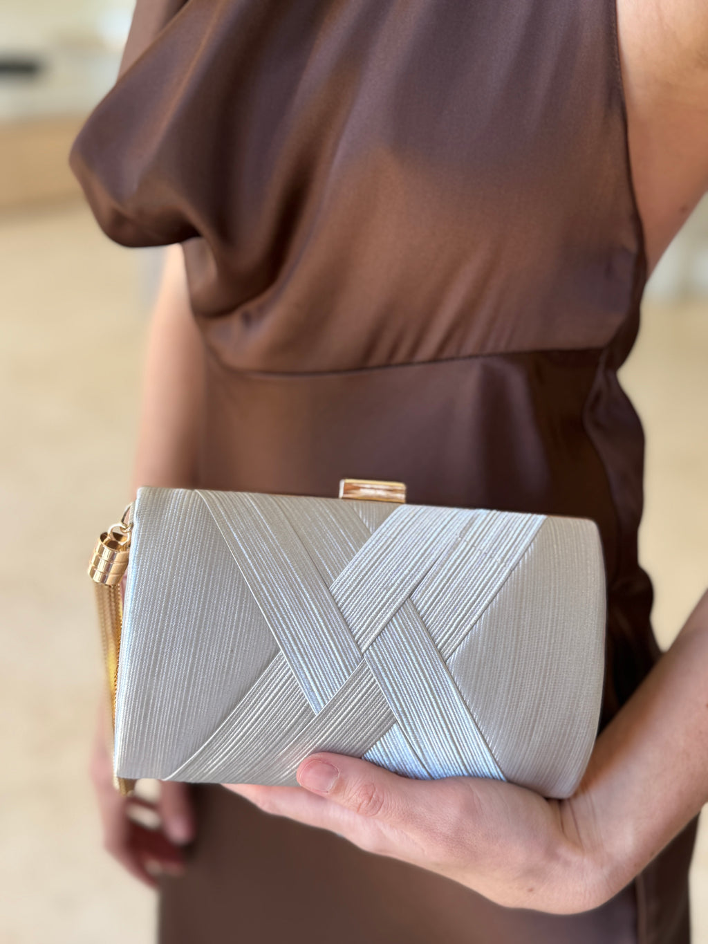 Bolsa Martina plateada