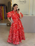 ENTREME FLORES M/C - NARANJA